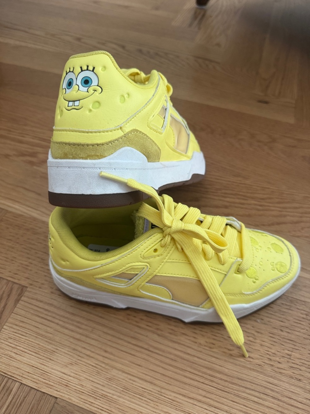 Puma x SpongeBob SquarePants Youth Size 6 Sneakers Yellow Limited Edition Cartoo
